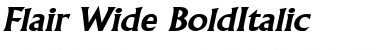 Flair Wide BoldItalic Font