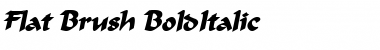 Flat Brush BoldItalic Font