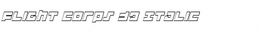 Flight Corps 3D Italic Italic Font