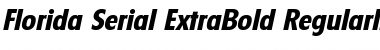 Florida-Serial-ExtraBold RegularItalic Font