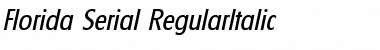 Florida-Serial RegularItalic Font