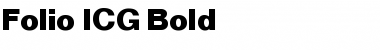 Folio ICG Bold Font