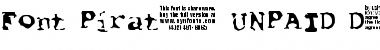 Font Pirate UNPAID DEMO Font