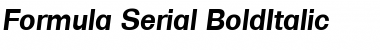 Formula-Serial BoldItalic Font