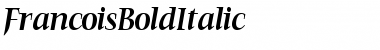 FrancoisBoldItalic Regular Font