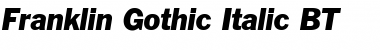 FrankGoth BT Italic Font