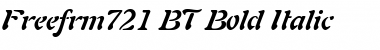 Freefrm721 BT Bold Italic Font