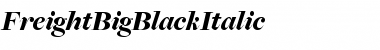 FreightBigBlackItalic Regular Font