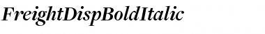 FreightDispBoldItalic Regular Font