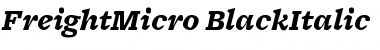 FreightMicro BlackItalic Font