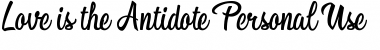 Download Love is the Antidote Personal U Font