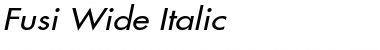Fusi Wide Italic Font