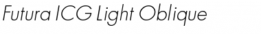 Futura ICG Light Oblique Font