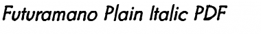 Futuramano Plain Italic Font