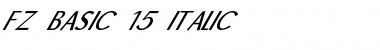FZ BASIC 15 ITALIC Normal Font