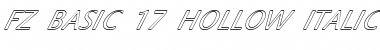 FZ BASIC 17 HOLLOW ITALIC Normal Font