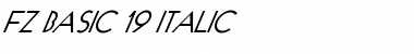 Download FZ BASIC 19 ITALIC Font