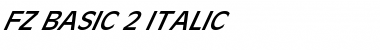 FZ BASIC 2 ITALIC Normal Font