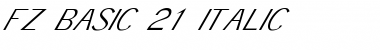 FZ BASIC 21 ITALIC Normal Font