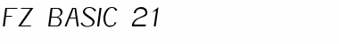 FZ BASIC 21 Normal Font