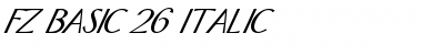 Download FZ BASIC 26 ITALIC Font