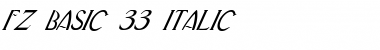 FZ BASIC 33 ITALIC Normal Font