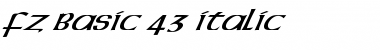 FZ BASIC 43 ITALIC Normal Font