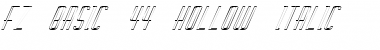 FZ BASIC 44 HOLLOW ITALIC Bold Font