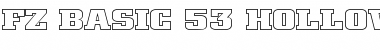 FZ BASIC 53 HOLLOW EX Normal Font