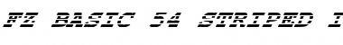 FZ BASIC 54 STRIPED ITALIC Normal Font