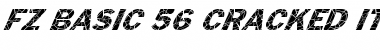 FZ BASIC 56 CRACKED ITALIC Normal Font