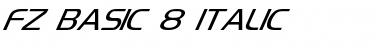 FZ BASIC 8 ITALIC Normal Font