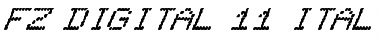 FZ DIGITAL 11 ITALIC Normal Font