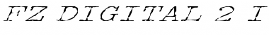 FZ DIGITAL 2 ITALIC Normal Font