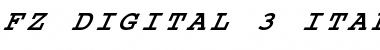 FZ DIGITAL 3 ITALIC Bold Font