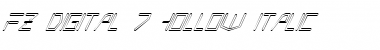 FZ DIGITAL 7 HOLLOW ITALIC Normal Font