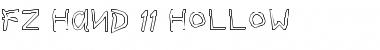 FZ HAND 11 HOLLOW Normal Font