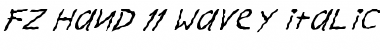 FZ HAND 11 WAVEY ITALIC Normal Font