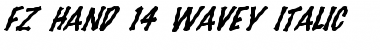 FZ HAND 14 WAVEY ITALIC Normal Font