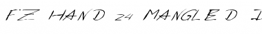 FZ HAND 24 MANGLED ITALIC Normal Font