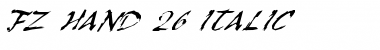 FZ HAND 26 ITALIC Normal Font