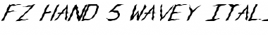 FZ HAND 5 WAVEY ITALIC Normal Font