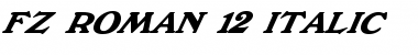 FZ ROMAN 12 ITALIC Normal Font