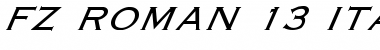 Download FZ ROMAN 13 ITALIC Font