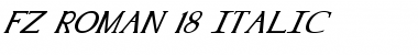 FZ ROMAN 18 ITALIC Normal Font