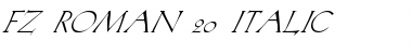 FZ ROMAN 20 ITALIC Normal Font