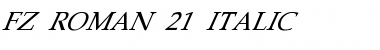 Download FZ ROMAN 21 ITALIC Font