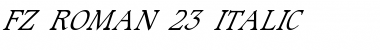 Download FZ ROMAN 23 ITALIC Font