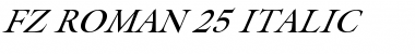 FZ ROMAN 25 ITALIC Normal Font