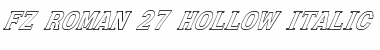 FZ ROMAN 27 HOLLOW ITALIC Normal Font